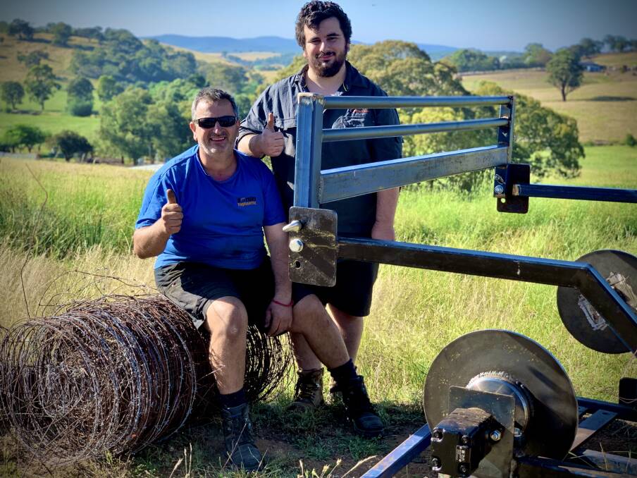 EFFICIENT: Sam and Jakob Quattromani, Horsley Wholesale, design tools to make fencing easier and more efficient.
