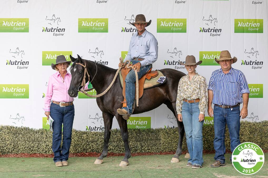 Hazelwood Con Oak was presented by Will Durkin on behalf of Terry and Chris Hall and sold to BJ & R Hill. Picture by Penwood Creations supplied by Nutrien Equine