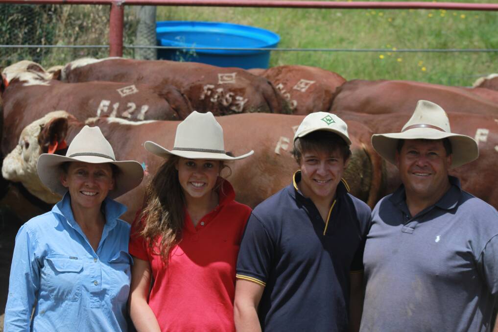 FARMING FAMILY: The Locke family of Spring Valley, Holbrook, NSW - Diana, Annabel, Henry and Ian.