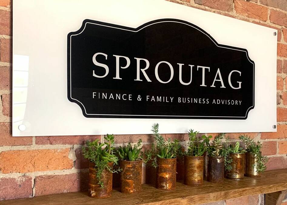 POIGNANT POINTER: The sign says it all about Sprout Agribusiness.