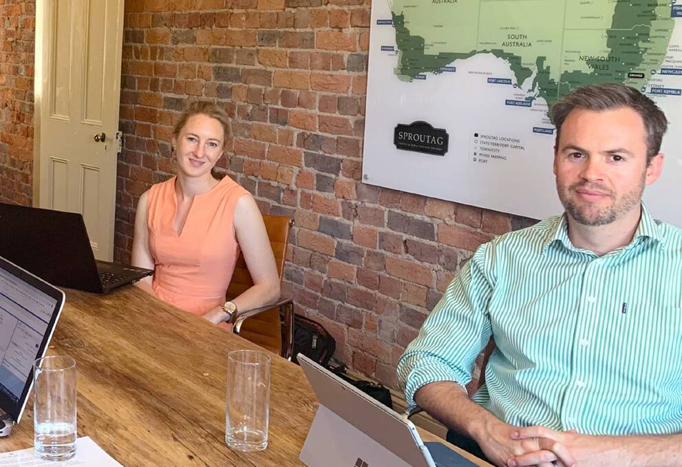 EXPERIENCED STAFF: Agribusiness manager Southern NSW Sophie Lloyd Jones and managing partner Albury Alister Murphy are among the many expert personnel at Sprout Agribusiness ready to service customers needs. 