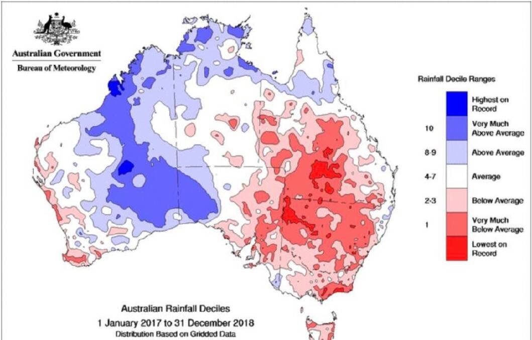 DRY TIMES: The Bureau of Meteorology’s latest climate statement shows NSW has had its sixth driest year on record. Image: Supplied