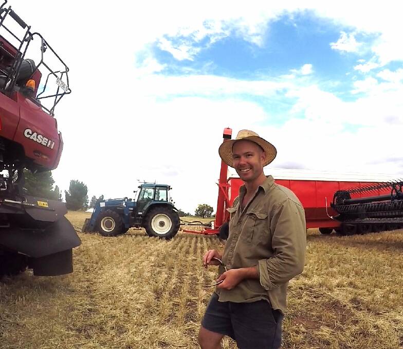 STRONG SUPPORTER: Toby Strong. a farmer from Boree Creek in southern NSW, says chaff decks are an important non-herbicide tool against weeds. 