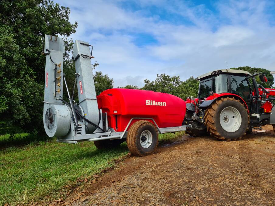 TALL TIMBER: Silvan's new Tall Tree Sprayer was developed in response to feedback from leading orchard growers.