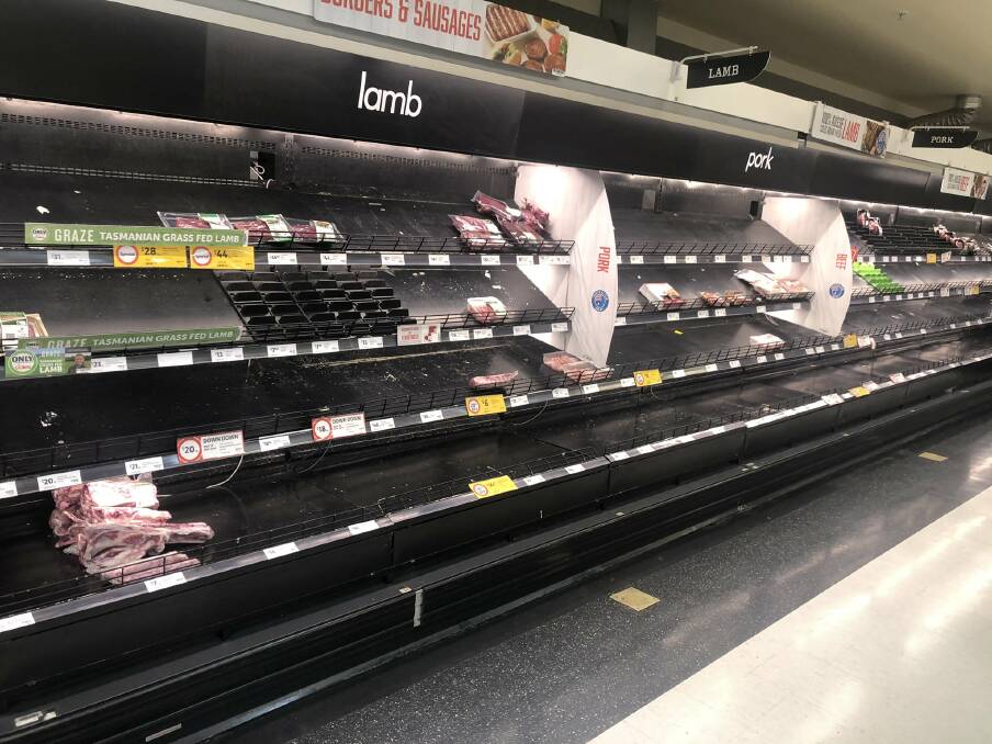 FAST LAMB: Panic shopping in supermarkets because of fears about the potential impact of coronavirus on food supply hit lamb cabinets this week. 