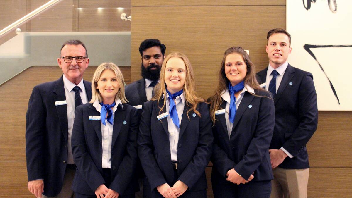 AWN TEAM: AWN Central West NSW regional manager Brett Cooper with Ally Colwell, David Mahilraj, Kate Methven, Emma Turner and Luke Darby. 