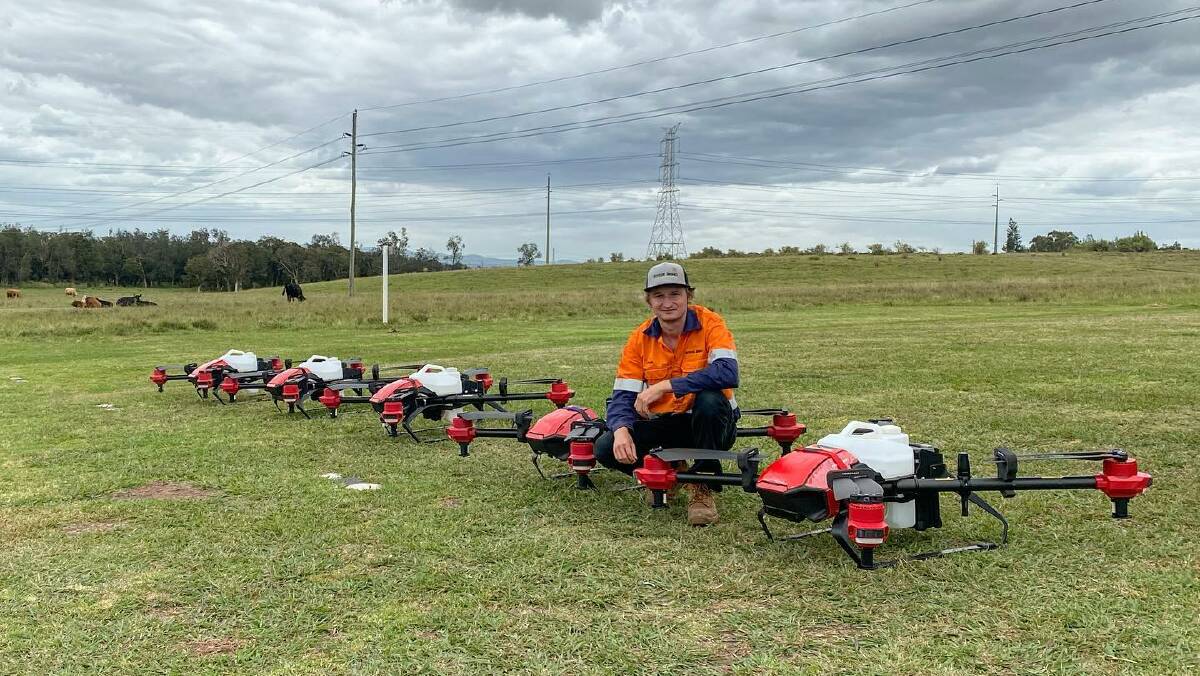 26-year-old Jamin Fleming and his fleet of drones