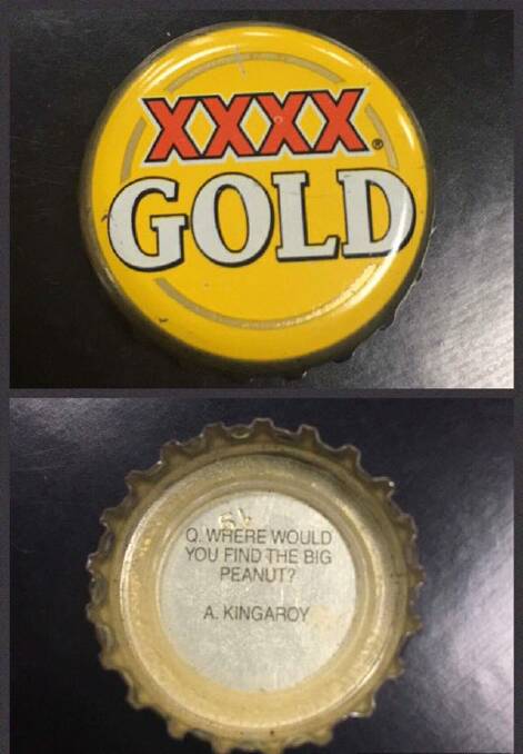 The back of a XXXX bottle cap, reinforcing one of the country's biggest rumours. Credit: Kingaroy needs a big peanut Facebook group.