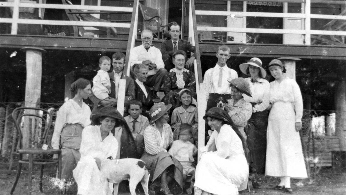 A gathering at Nogo Station, likely sometime before 1920. PHOTO: State Library of Queensland. 