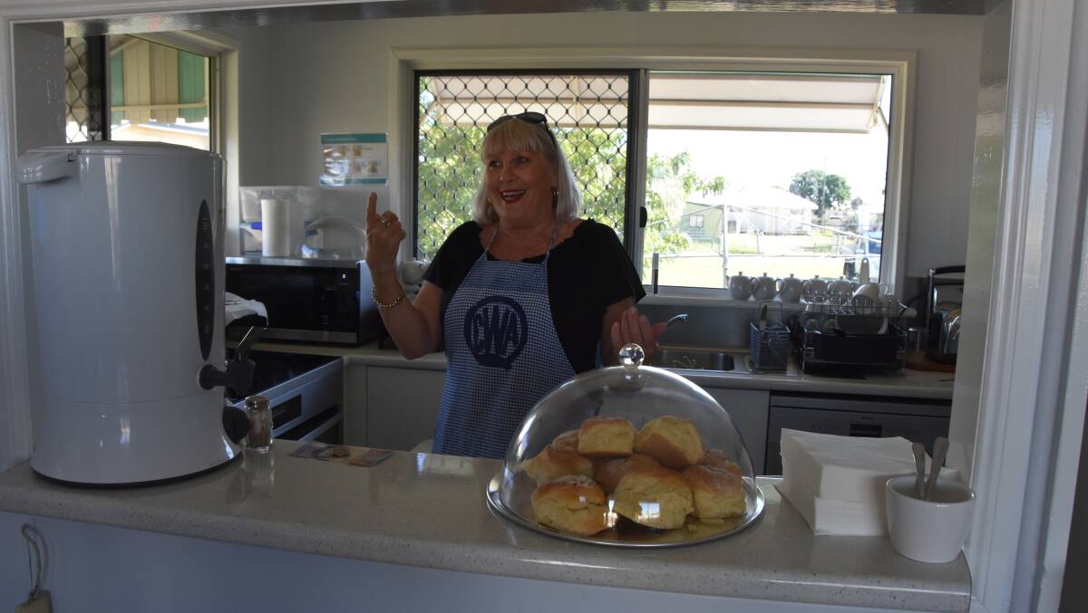 QCWA Julia Creek branch president Lyn Clout, the baker of Queensland's best scones. 