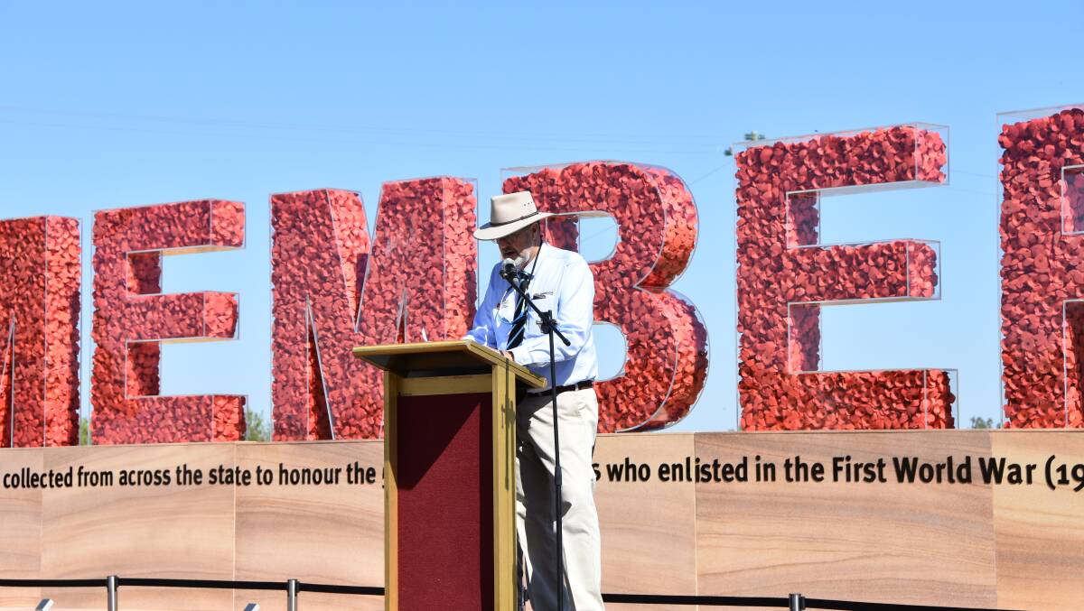 Longreach Mayor Ed Warren, who said it was a fitting tribute having the installation at the town's Beersheba Place memorial. 