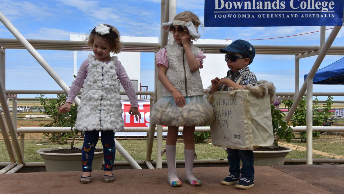 Young Bella, Zara and Wally during the best-dressed lamb costume competition. 