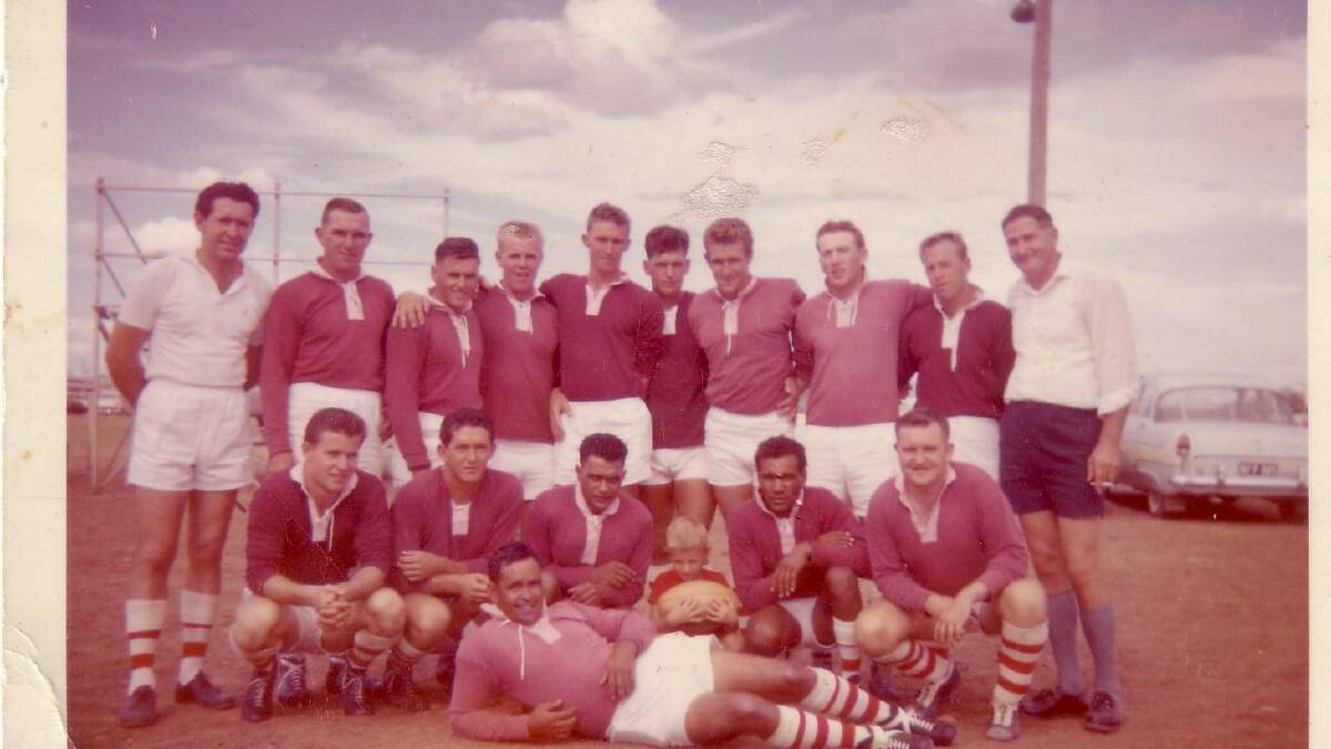 A photo of an old Barcaldine team, believed to have been taken at some point in the early 1960s. Source: John Osmond. 