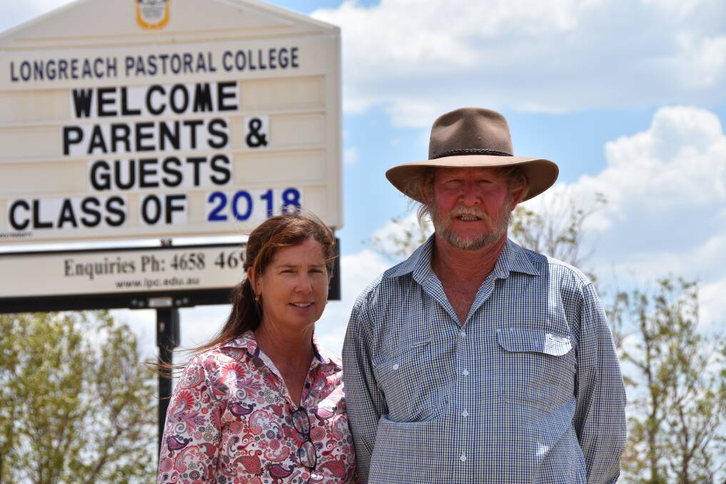 Graziers Belinda and Sam Coxon, both former students at Longreach Pastoral College who are passionate about its future. 
