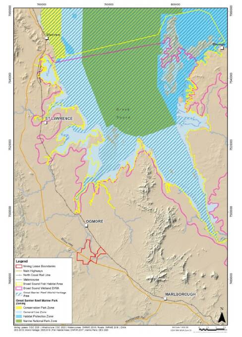 Location of project in relation to the Great Barrier Reef World Heritage Area. Map: EIS