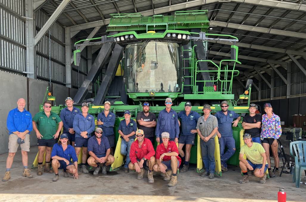 Real Skills Ag Training cotton picker saftey course attendees at Moura cotton producer Greg Hutchinson's Macande property on February 14. Since February 22, workshops have been held at Emerald, St George, and Lower Balonne. Pictures supplied by Jasmine Smith 