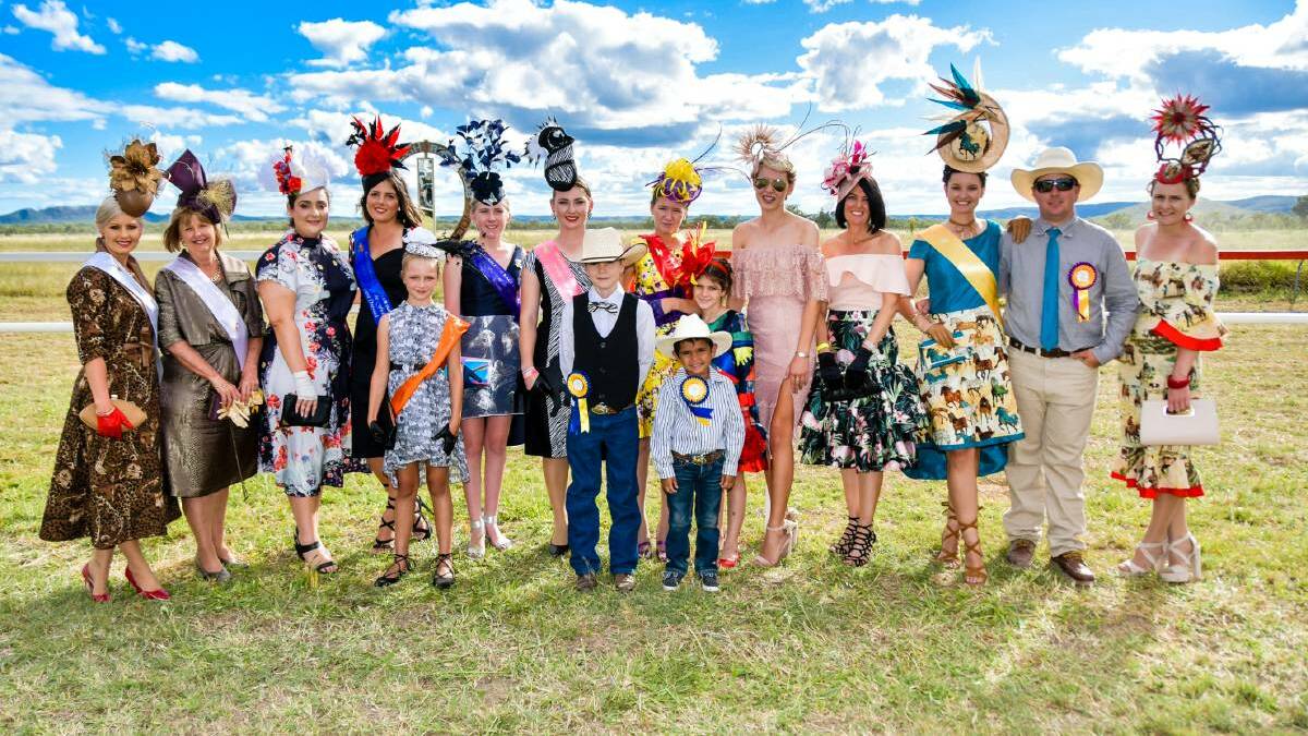 The stunning Fashions on the Field line-up at the 2017 Einasleigh Races. Photo: Peter Roy Photpgraphy 
