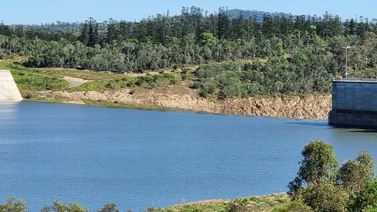 MIXED BLESSING: Following a prolonged dry period, Paradise Dam has hit 108 per cent capacity or 184,046 mega litres full, after receiving much needed inflows in the past couple of days. Picture: Paradise Dam Campgrounds 