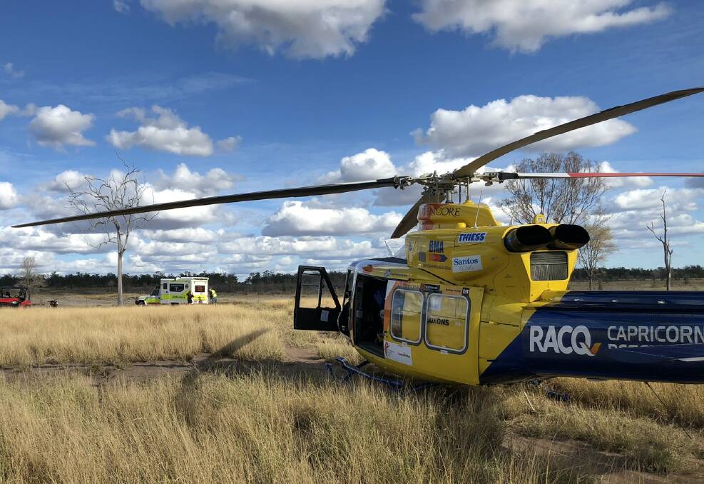 RACQ CapRescue were tasked to a ATV rollover on a private property at Bungundarra on Friday, August 27. File Photo: RACQ CapRescue