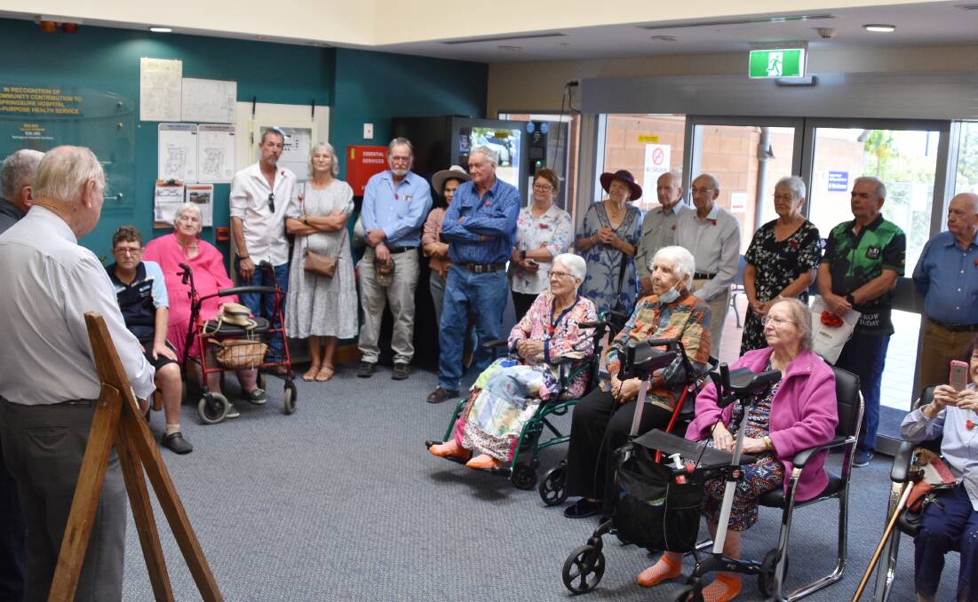 The presentation at the Springsure Hospital attracted a large group of family and friends. Picture: Ben Harden 