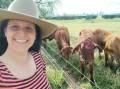 Tamara Freitas-Kirk with trial cattle. Picture supplied. 