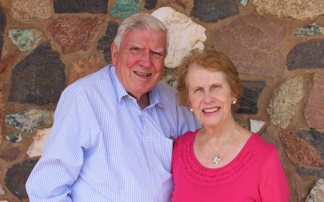 Everald and his wife Helen Compton in Mount Isa in 2016. 