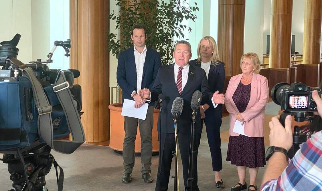 Senator Bridget Mckenzie, Michelle Landry MP, Colin Boyce MP, and Senator Matthew Canavan are calling on the federal Labor Government to rethink their delayed spending on the Rockhampton Ring Road Project. Picture supplied by Colin Boyce MP Office
