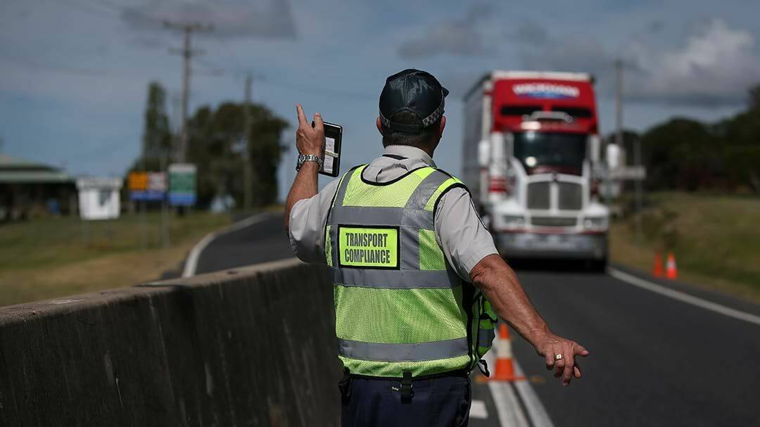 Recent transport compliance checks in the south east Queensland Region found 10 per cent of heavy vehicle drivers were misusing primary producer registration. Photo: DTMR 
