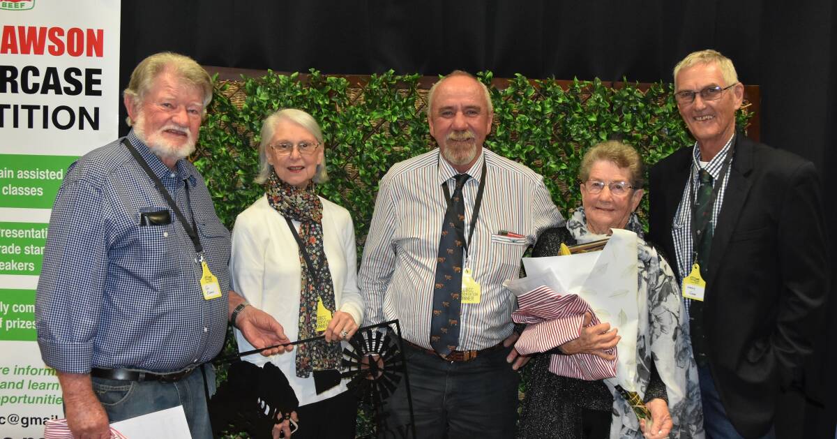 RECOGNITION: Col Esdale, Farnborough, and Girlie Goody, Malakoff, Monto, were both honoured with life memberships for their service to the CDBCC. Both are pictured with Col's wife Judy Esdale, former CDBCC president David Anderson, Banana, and former vice-president Dennis Clair, Goovigen. 