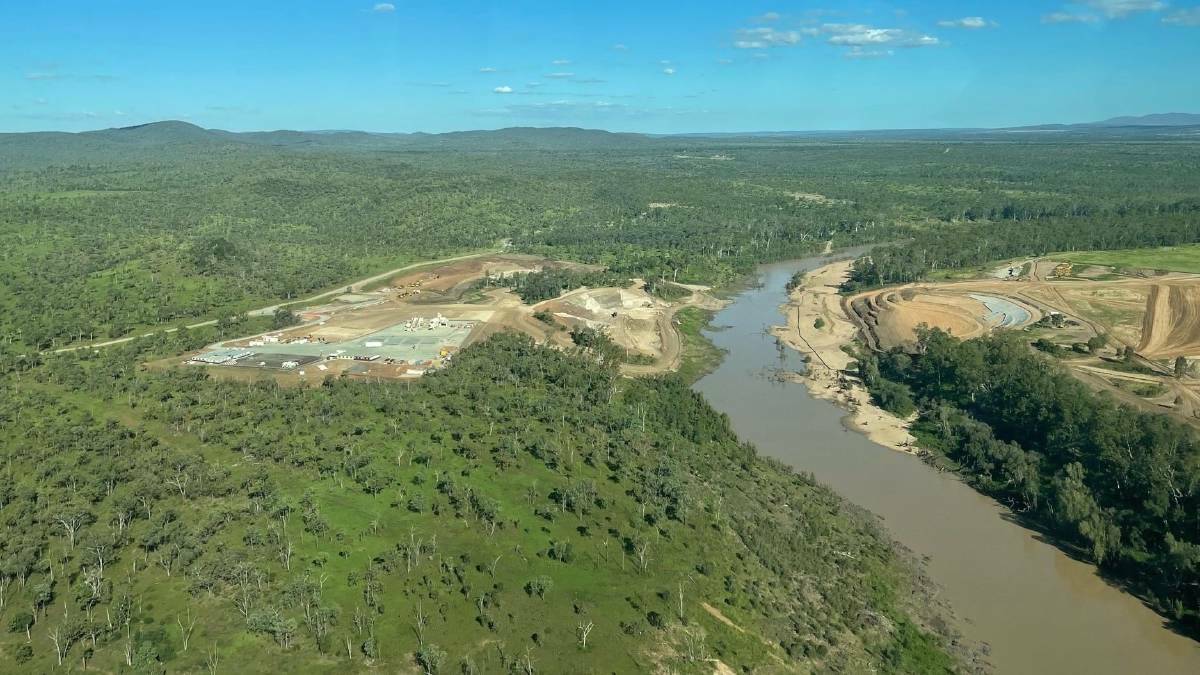  BIRDS EYE VIEW: Rookwood Weir is a landmark project that will capture valuable water in the lower Fitzroy River for use across the region. 