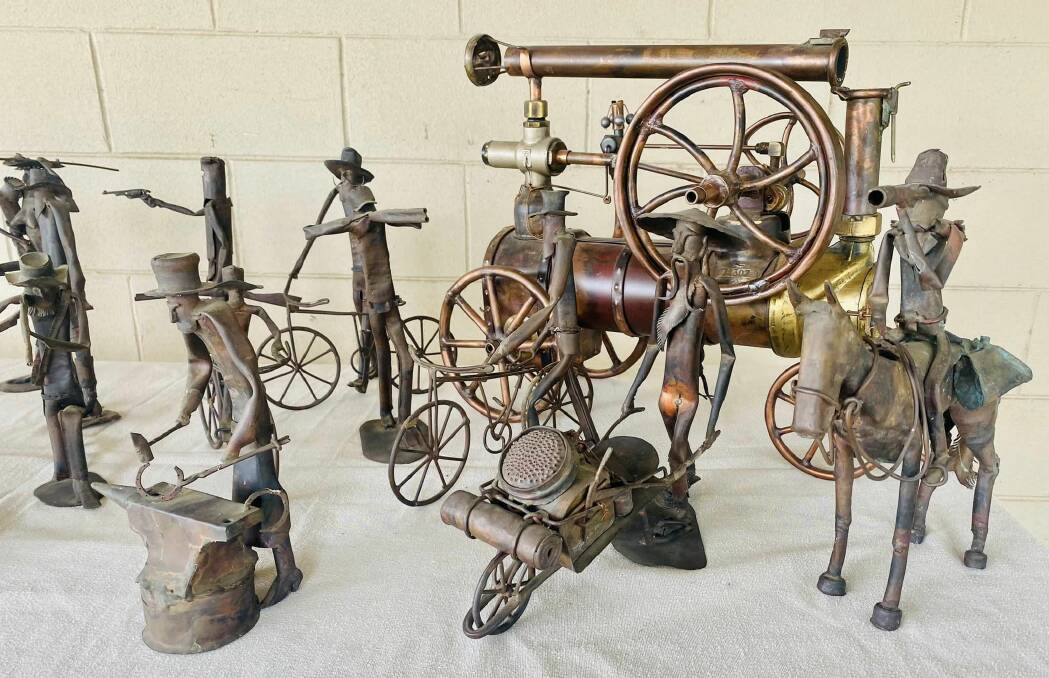 Barry's metalwork features work from all eras in Australian history. 