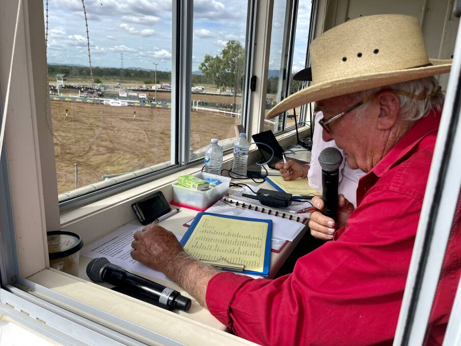 Trevor announcing at the 2022 Paradise Lagoons Campdraft event. 