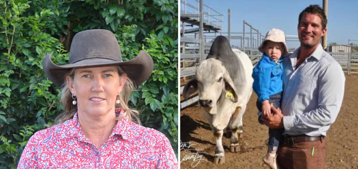Australian Brahman Breeders' Association new board members Kerry Wallace, Wallace Cattle Co, Clarke Creek, and Clay Scott, Ruan Grazing, Ruan Station, Clermont, with his daughter Maddi. Pictures supplied by board members 
