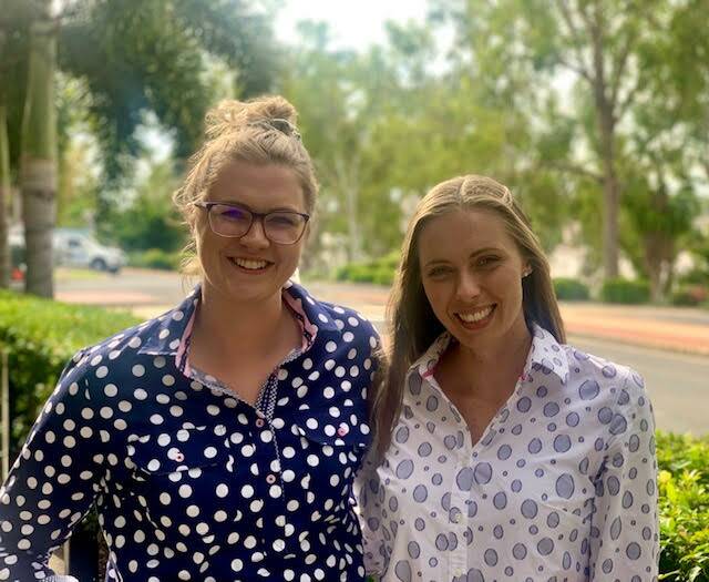 AACo Regional Analysts Hannah Gibb, Dalby and Kate Reid, Roma, were both motivated to share their stories and bolster their confidence when advocating for their livestock industry. Picture: Ben Harden