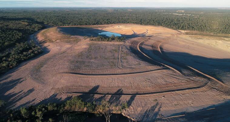A mine void backfill and revegetation project at Oaky Creek. Picture: Glencore