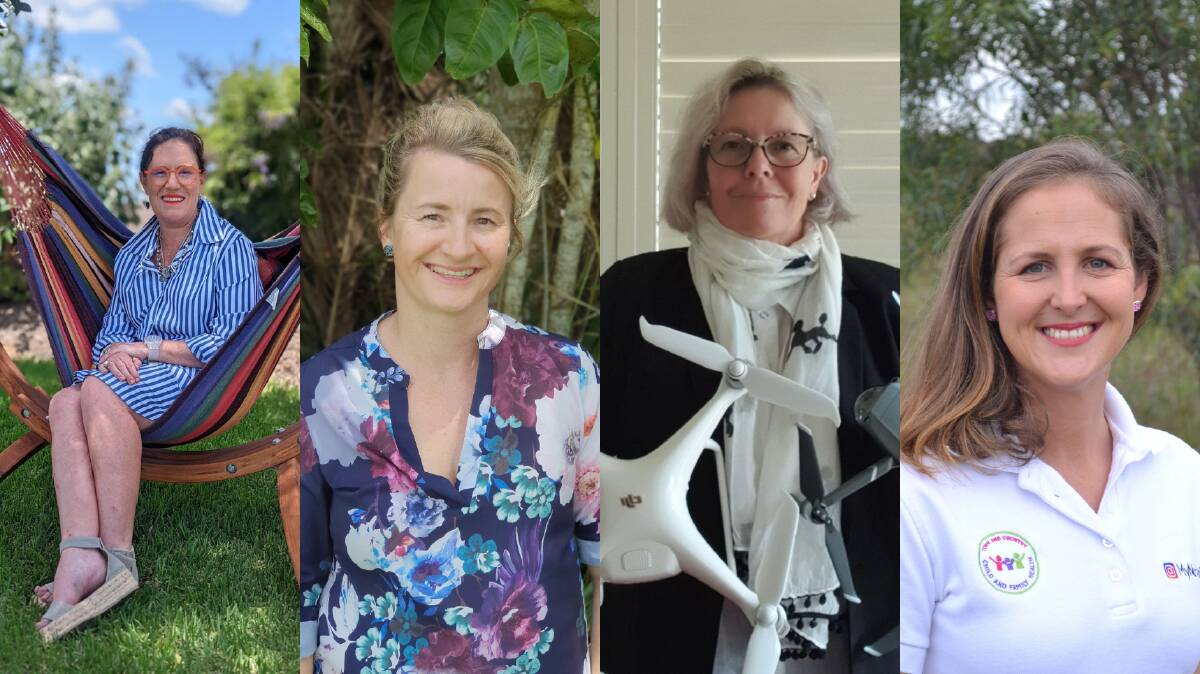 Jilly Tyler, Dalby, Jennifer McKee, Innisfail, Fiona Lake, Townsville, Rebecca Bradshaw, Chinchilla, are the Queensland finalists for the AgriFutures Rural Women's Award. 