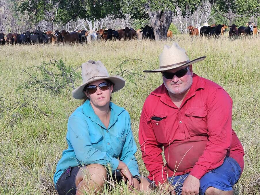 Central Highlands landholders Tina and Neil Stewart at their property near Fairbairn Dam. Pictures supplied 