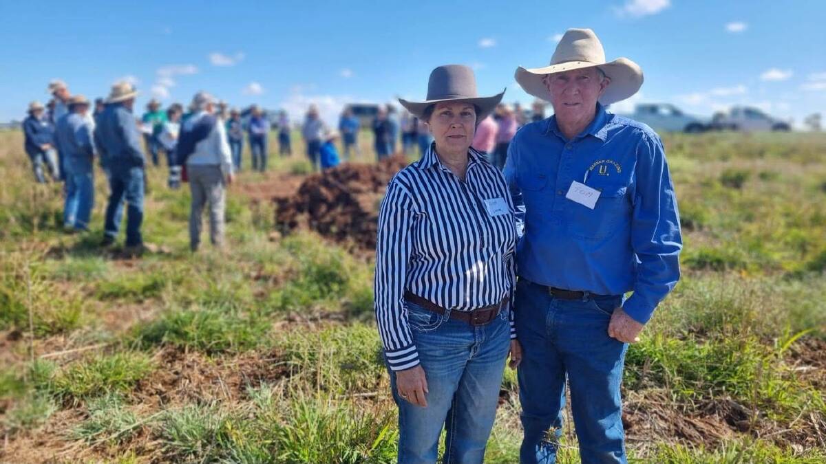 Banana graziers Ruth and Tom Wagner of Fairlea, opened their gates on Monday to hold a grazing management workshop. Picture: Kentos Komms 