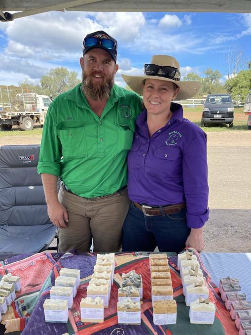 Datadoo Anglo Nubians owners Leo Thompson and Kylie Hopkins, Rockhampton. Picture by Ben Harden 