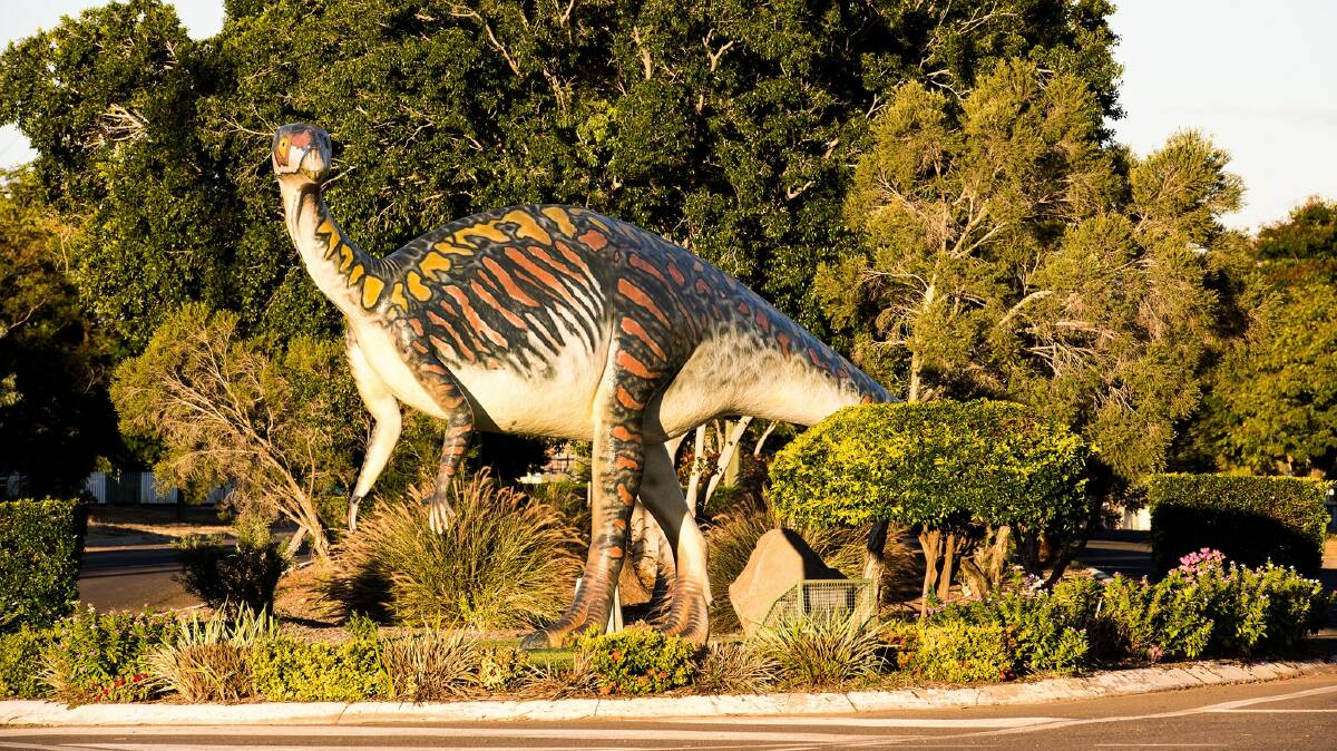 Hughenden's replica Muttaburrasaurus, dubbed Mutt, is one of many dinosaur-related tourist attractions in Outback Queensland. 