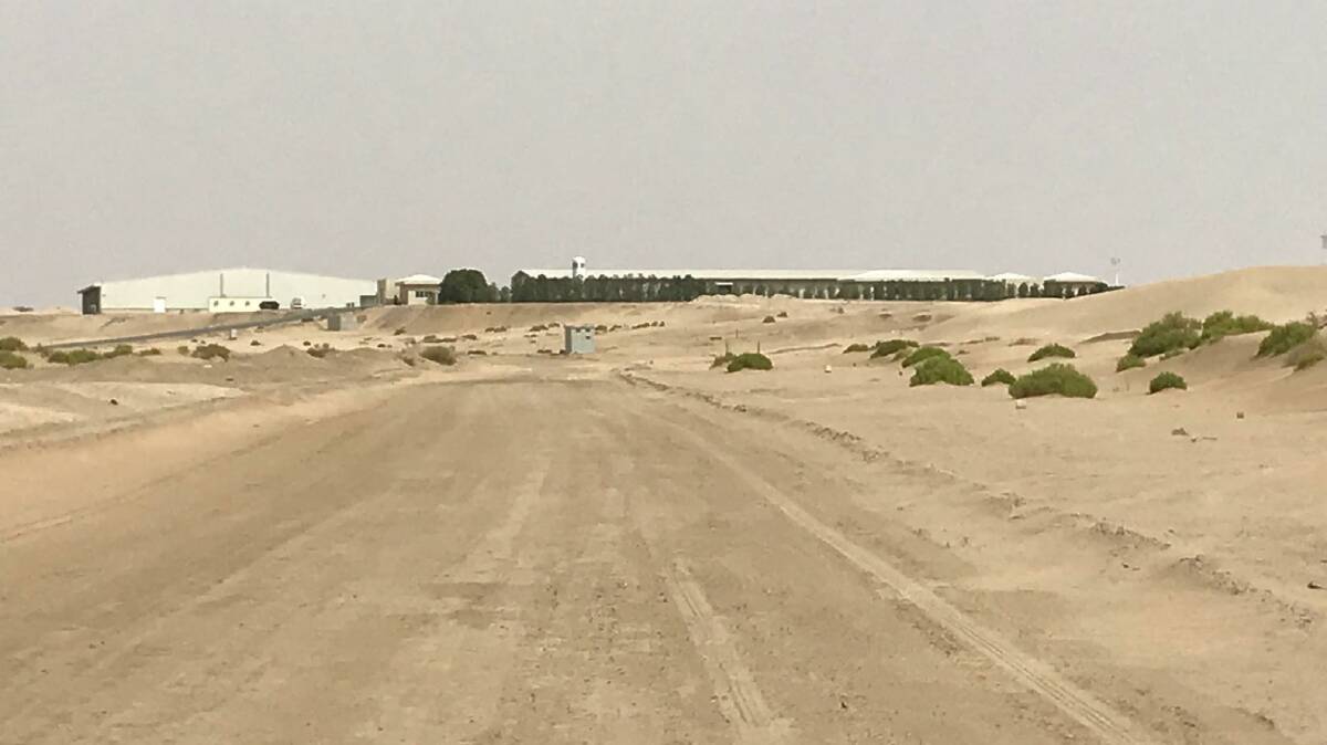 A fseafood production facility has been set up in the desert outside Abu Dhabi. 