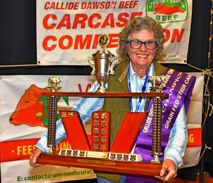 Last year's Callide Dawson Beef Carcase Competition champion grainfed steer carcase winner Heather Stewart.