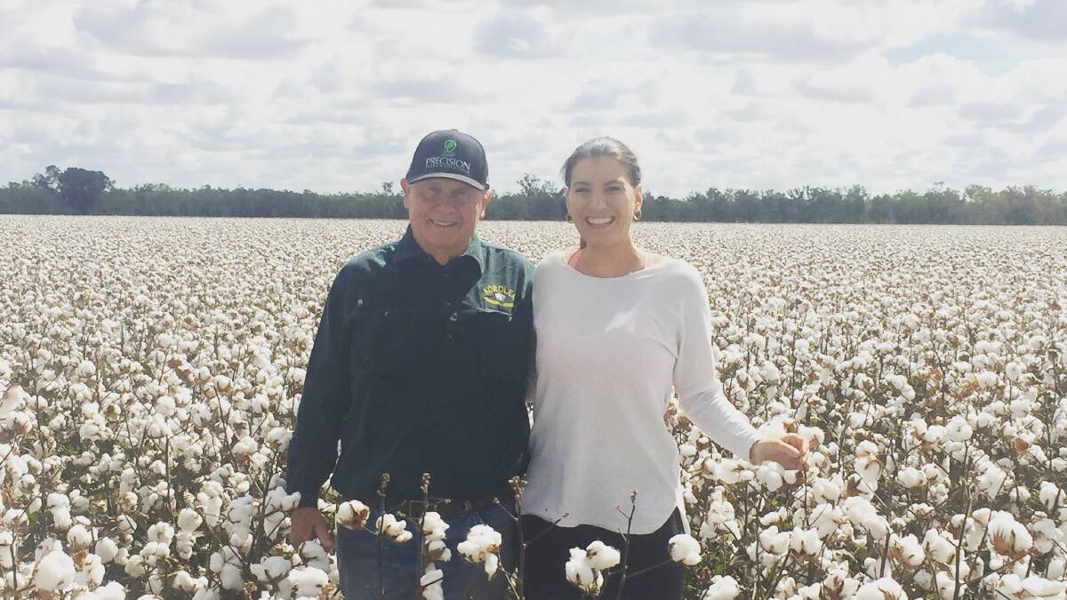 Korolea Farming's Rob Newell with Kim Coskun, the creator of Down Under Cotton. 