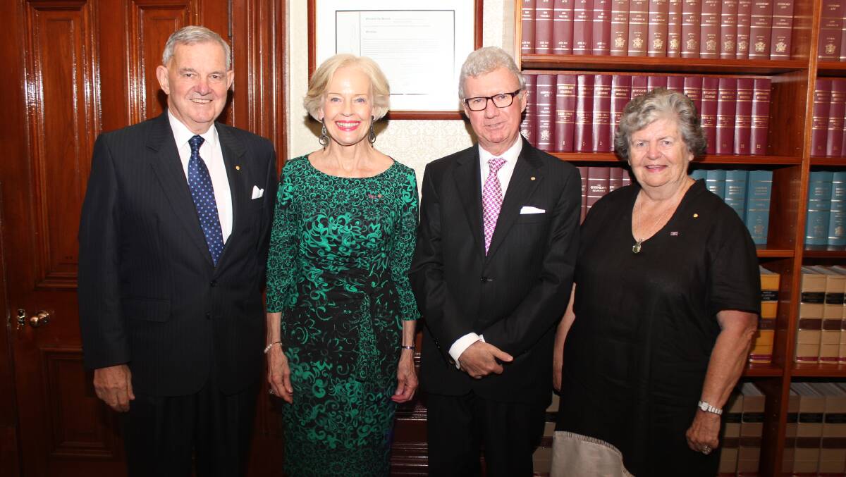 Four of the five living Governors - Peter Arnison, Quentin Bryce, Paul de Jersey and Leneen Forde.