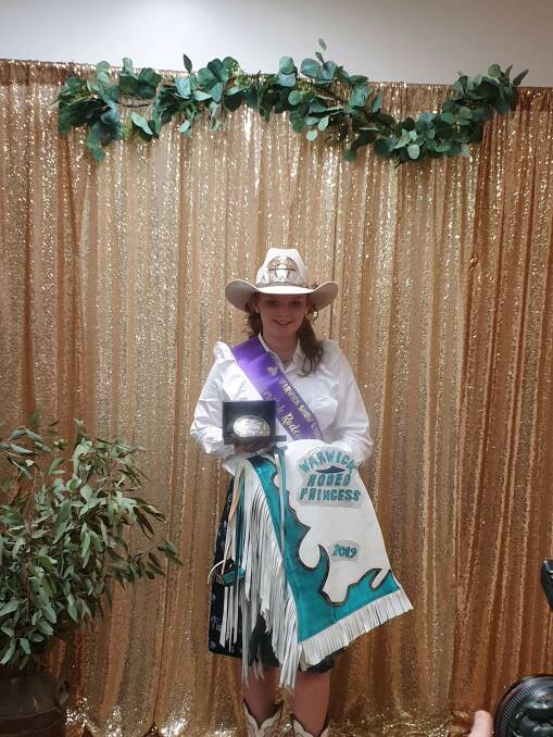 Abigail Skaines was thrilled to be crowned Warwick Rodeo Princess. 