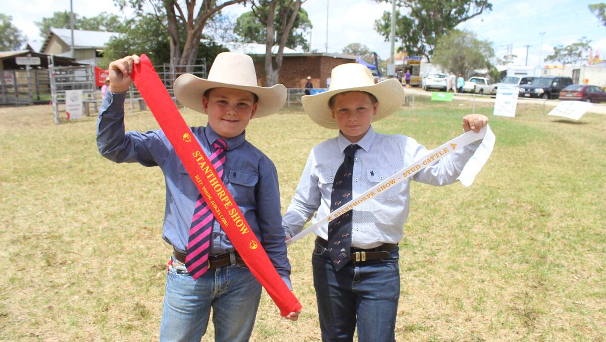 Darby Humphries, Mumblegum, NSW and Riley Bacon, Warwick, at last year's Stanthorpe Show. 