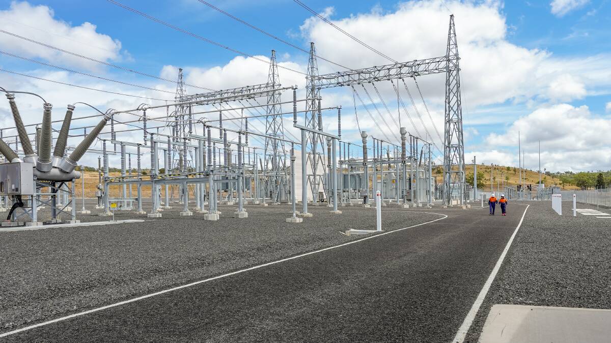 ENERGISED: The completed substation for the Coopers Gap wind farm. 