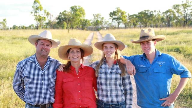 David, Jo, Emily and James Murphy of Clothes Peg Station, north of Hughenden. 
