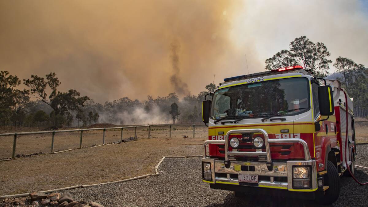 Fires have been burning across Queensland, including at Boonah. Photo- QFES.