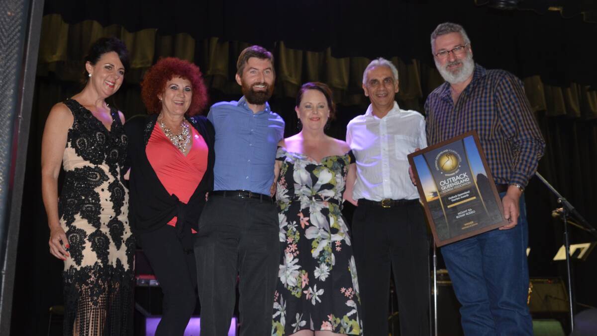 TOP EVENT: Tania Kernaghan presented the festival events award to Mount Isa Rotary Rodeo. Photo: Derek Barry